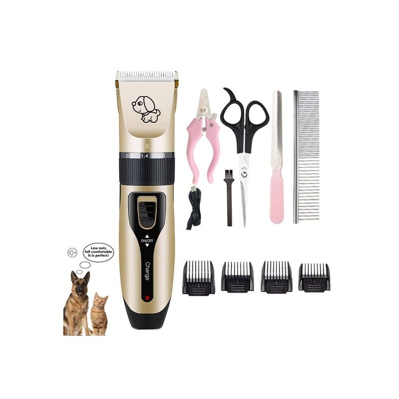 GENERICO - Kit Completo Cortadora Pelo Mascota Tijera color negro