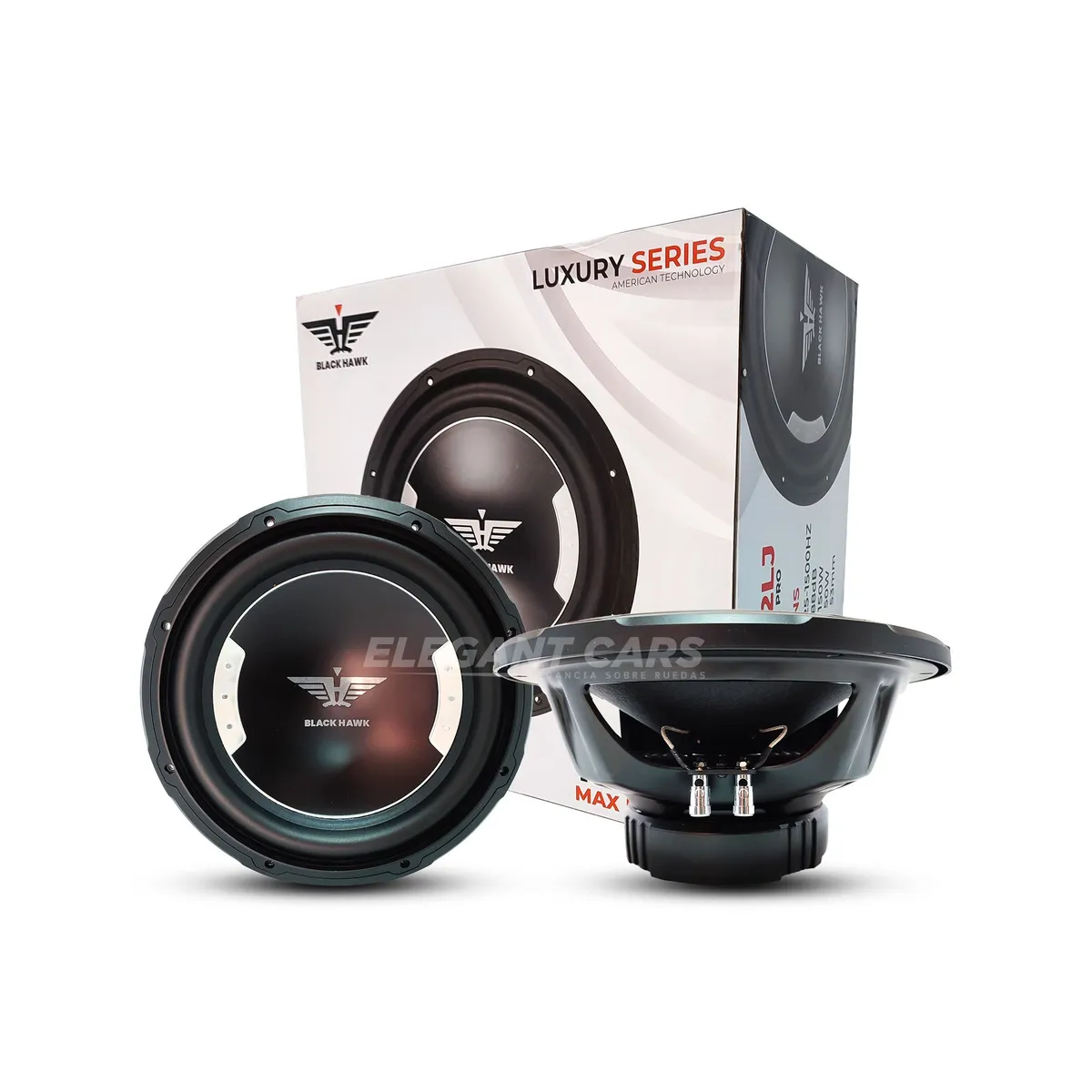BLACK HAWK - Subwoofer 12 Pro 1500w Luxury Series Potente Bh-sw12lj
