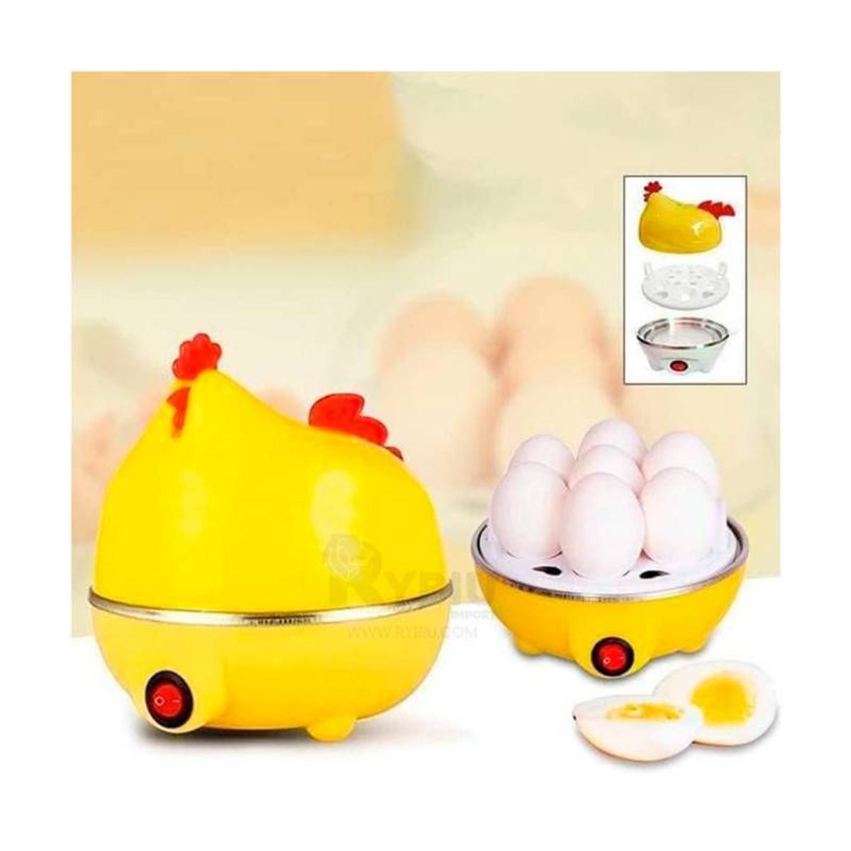 GENERICO - Hervidora Amarilla Electrica de Huevos Sencillo
