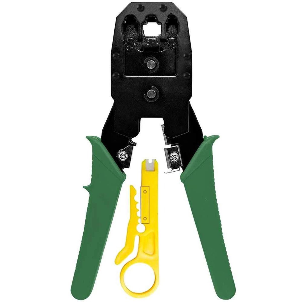 OEM - Crimpeador Ponchadora Rj45 Cable De Red 8P 6P Pela De Cable - Verde