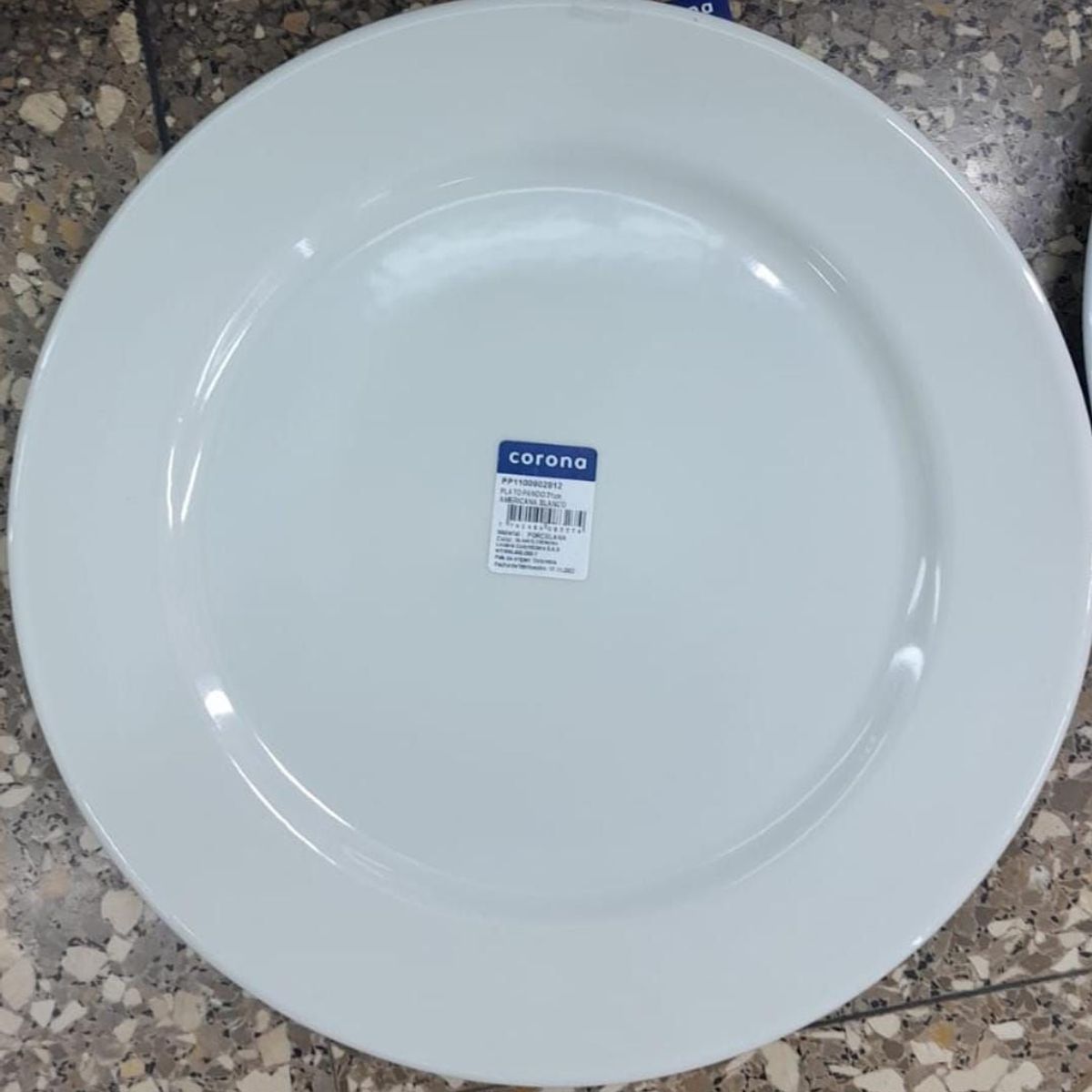 CORONA - 6 PLATOS DE SITIO DE PORCELANA MARCA CORONA