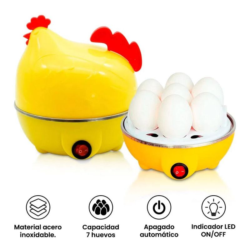 OEM - Gallina Automática Hervidor de Huevos Hasta 7Huevos a la Vez