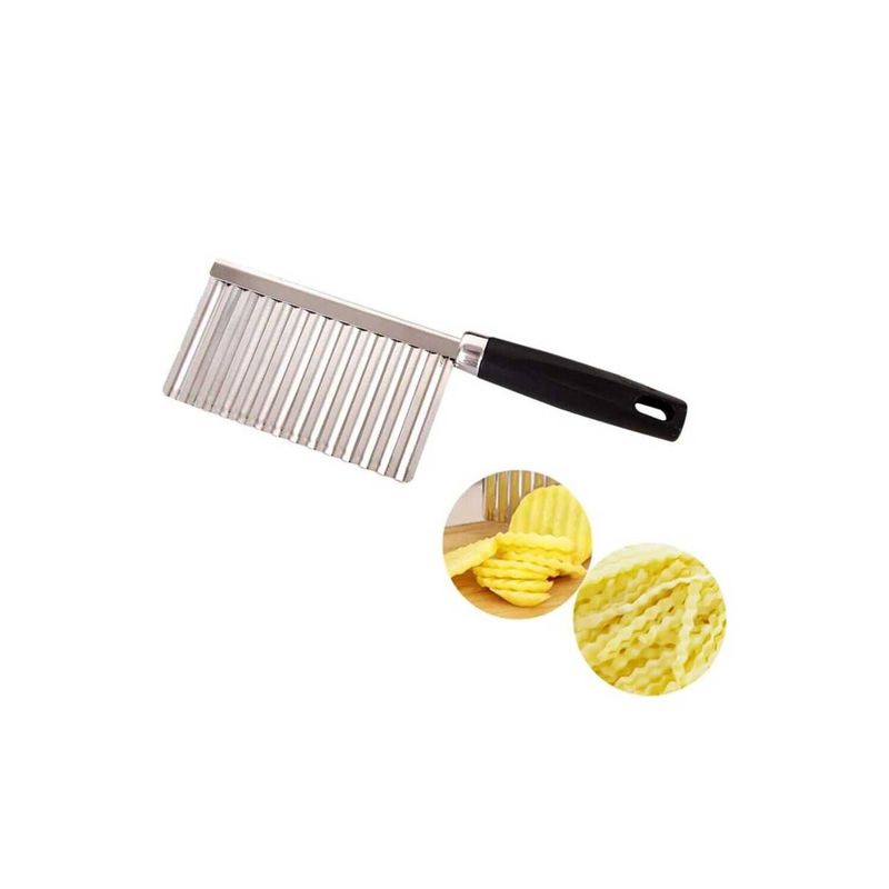 GENERICO - Cuchillo Cortador para Papas Fritas Onduladas