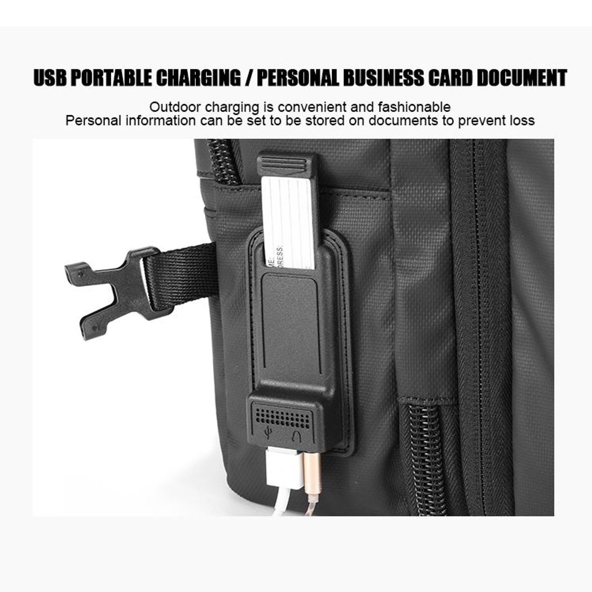 ARCTIC HUNTER - Mochila Hombre Arctic Hunter 0350 Expandible Viaje Laptop Negro