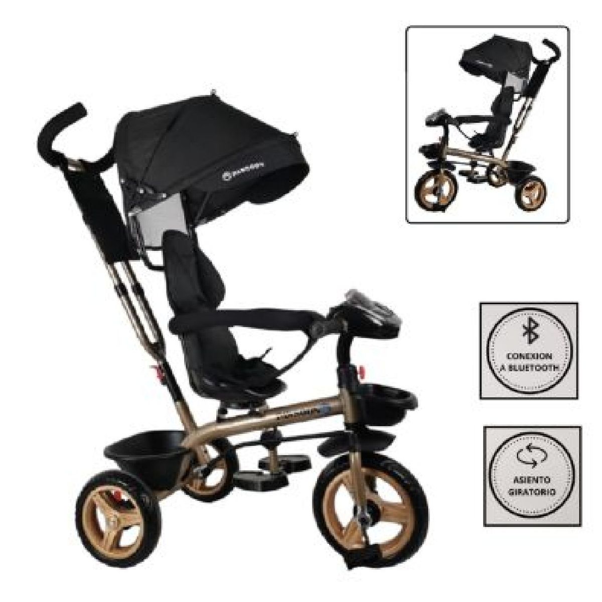 GENERICO - Triciclo Pawsoon Asiento Giratorio Bluetooth