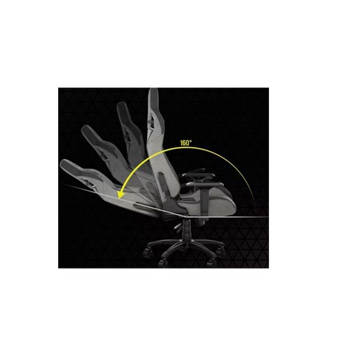 CORSAIR - Silla Gamer T3 Rush Corsair 9010056 Gris Carbón