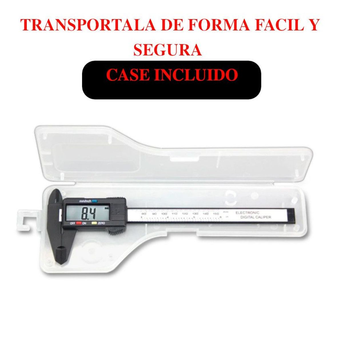 GENERICO - Calibrador Digital de mano Vernier Case  Baterias