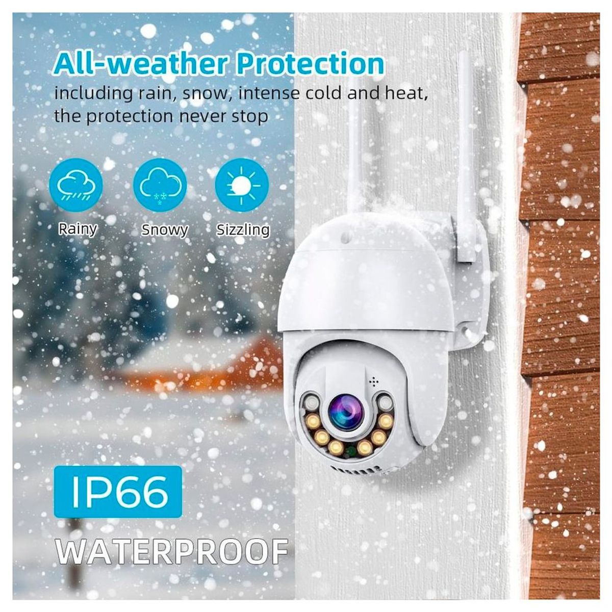 GENERICO - Cámara Vigilancia IP Wifi para Exteriores PTZ para el Hogar Modelo A15