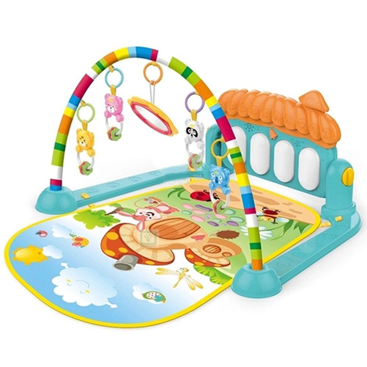 HUANGER - Gimnasio de Bebe con Piano Para Patear 3 en 1