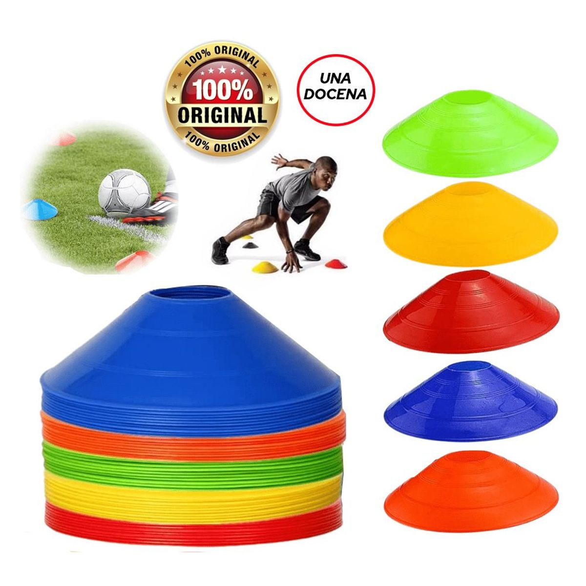 HOLGU - Discos para entrenamiento X10 futbol running gimnasia