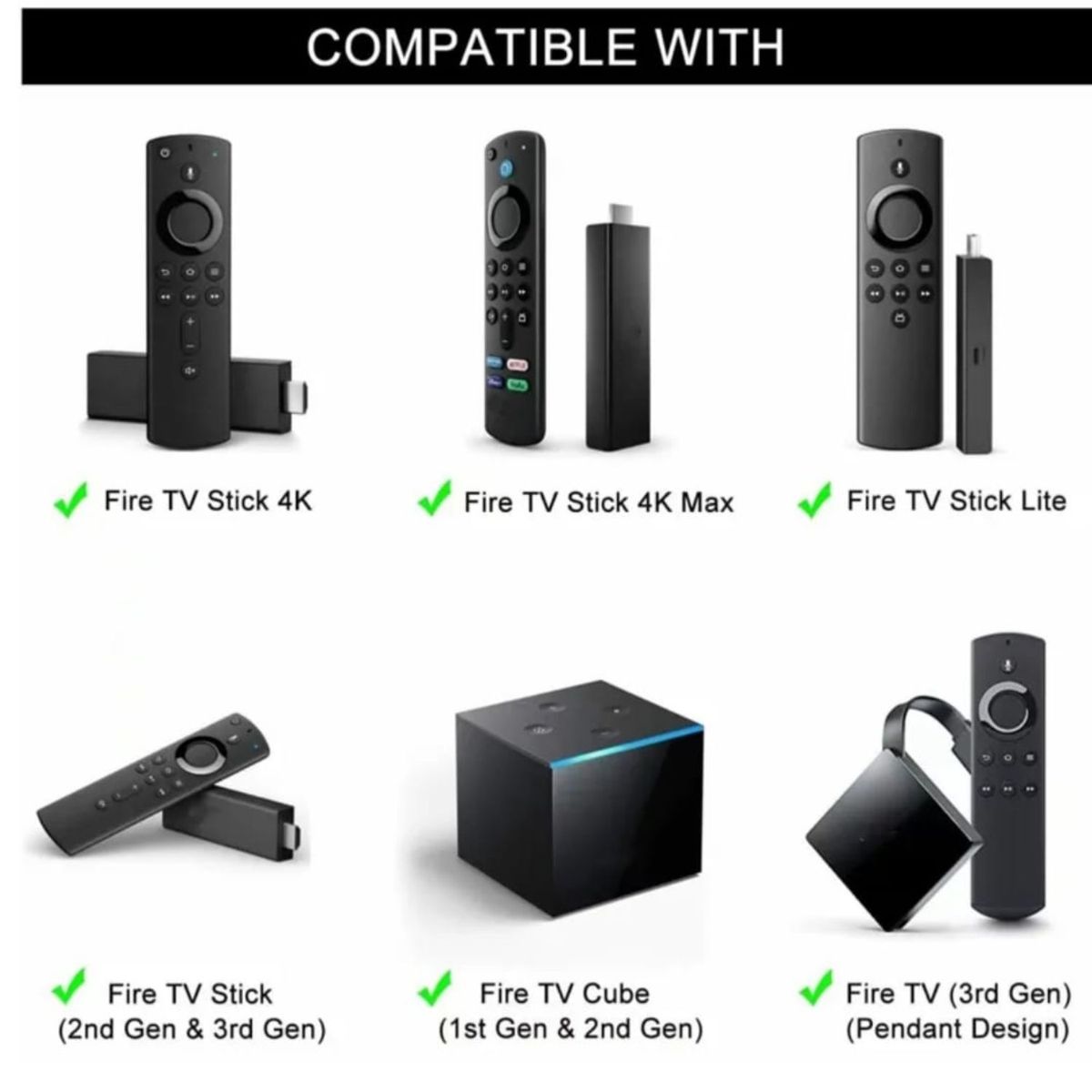 GENERICO - Control de Amazon Fire Tv stick lite 4k max Alexa con Voz