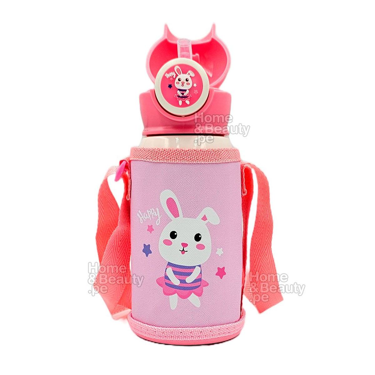 GENERICO - TERMO KAWAI CON LUZ 500 ML ROSADO