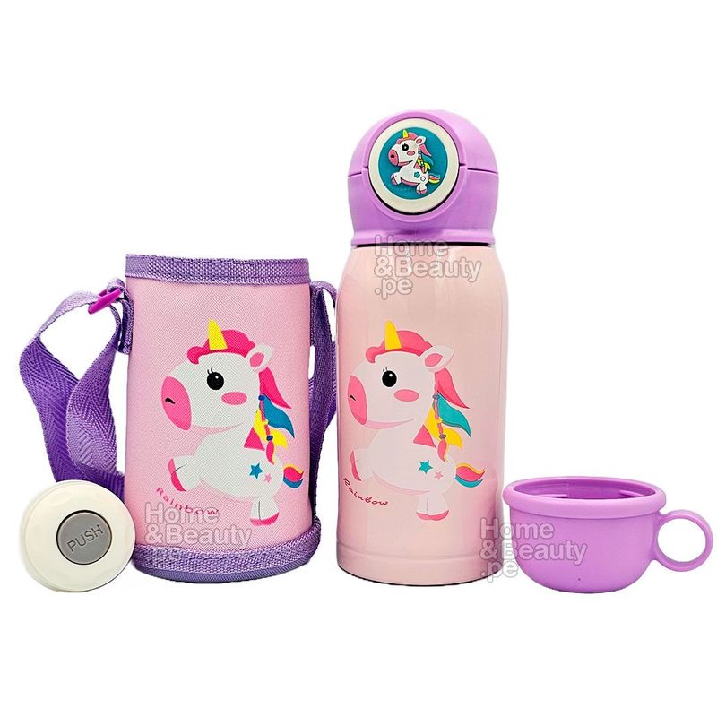 GENERICO - TERMO KAWAI CON LUZ 500 ML LILA