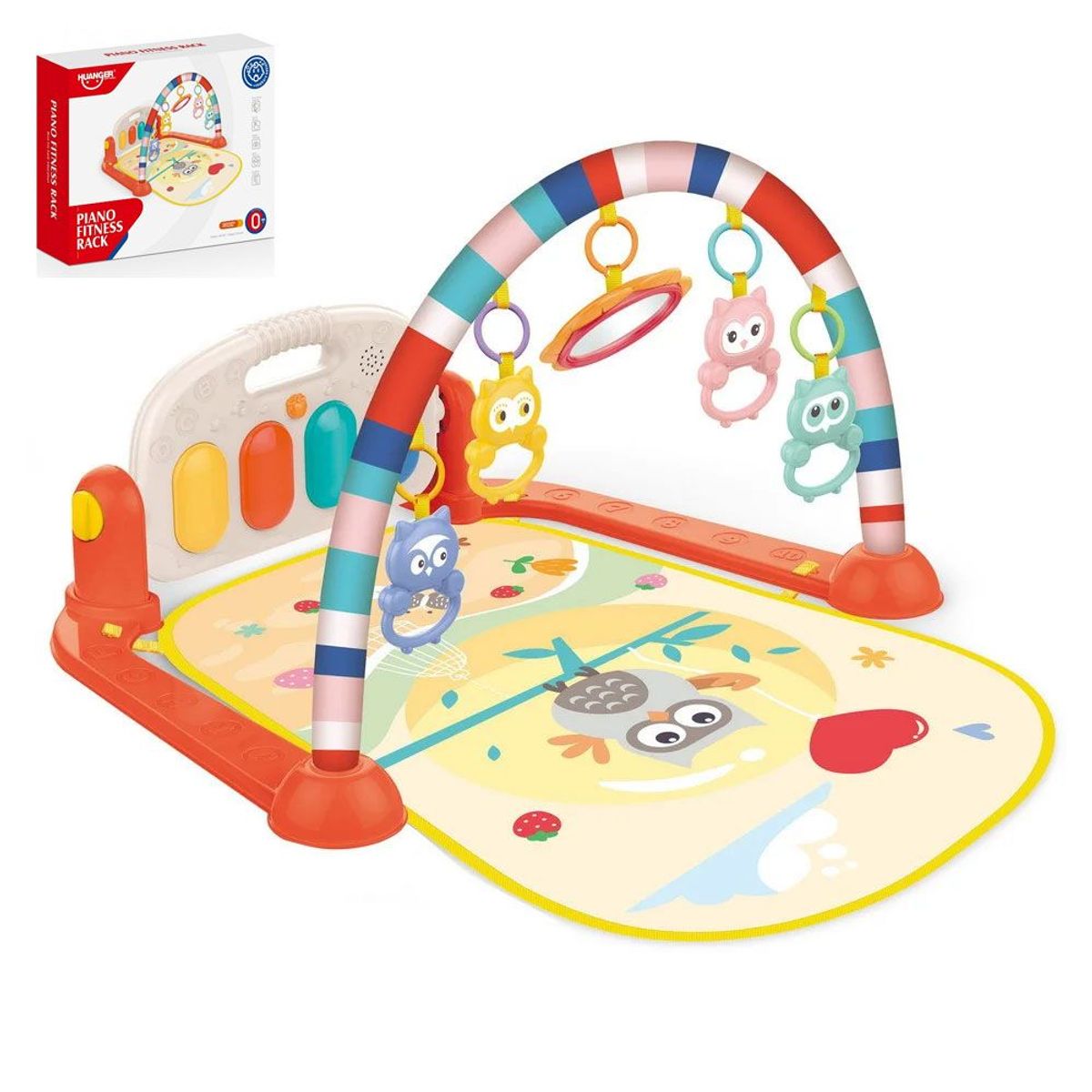 HUANGER - Gimnasio de bebe con Piano Musical Búho HE0651