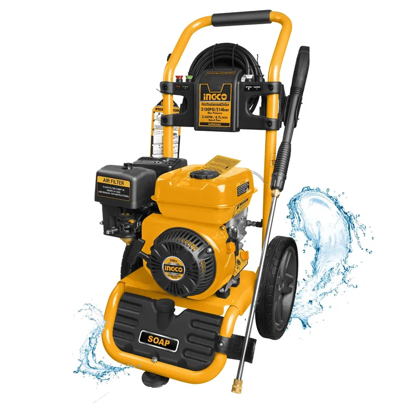 INGCO TOOLS - Hidrolavadora a gasolina 214 Bar Ingco