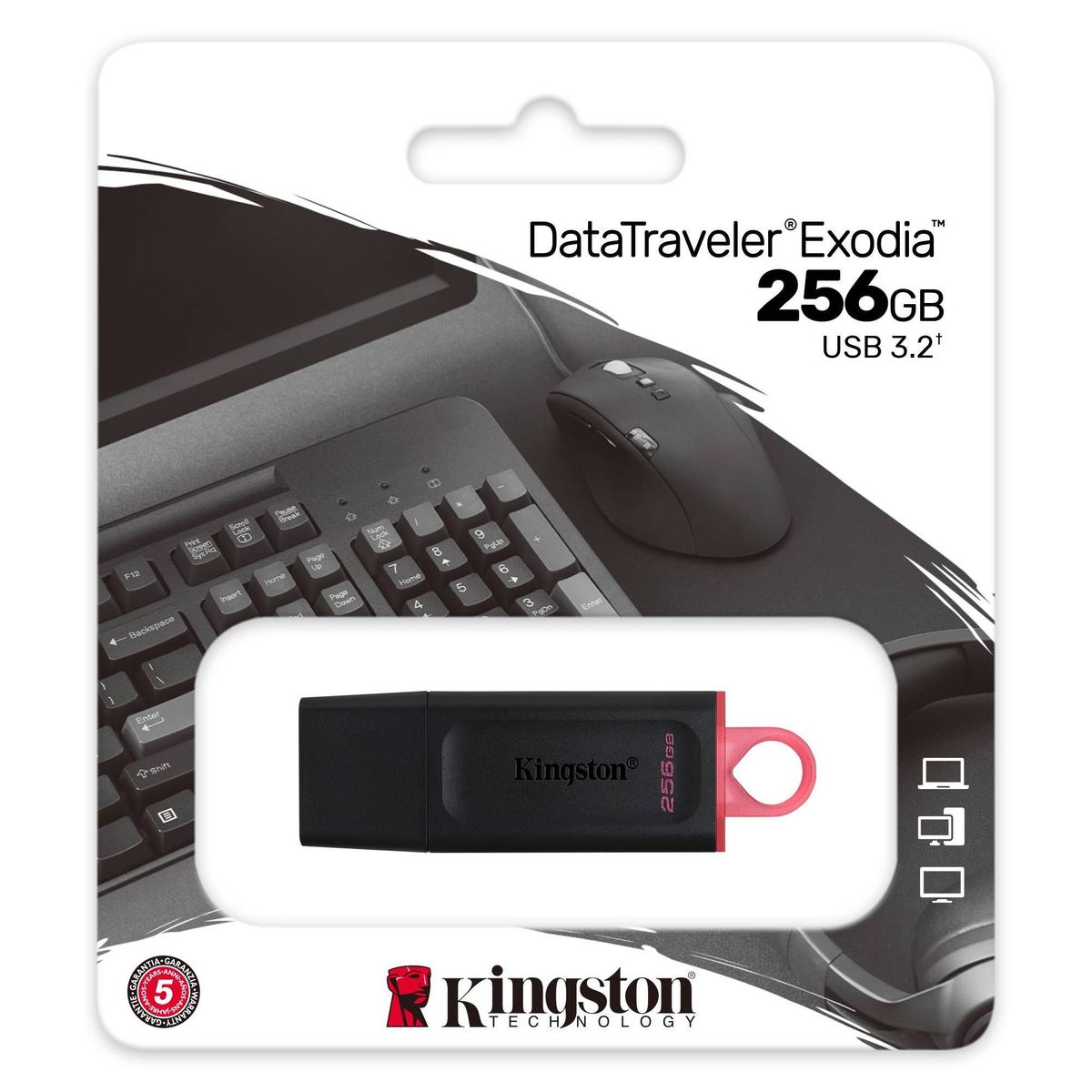 KINGSTON - USB Kingston 256GB DataTraveler Exodia 3.2 Gen 1 Type-A - DTX/256GB