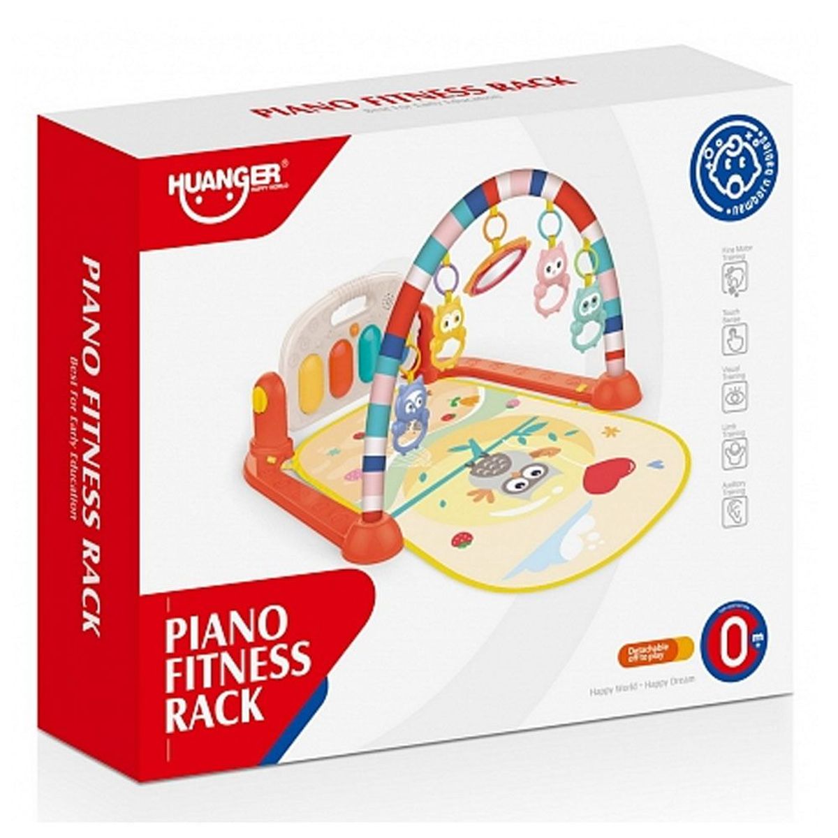 HUANGER - Gimnasio de bebe con Piano Musical Búho HE0651