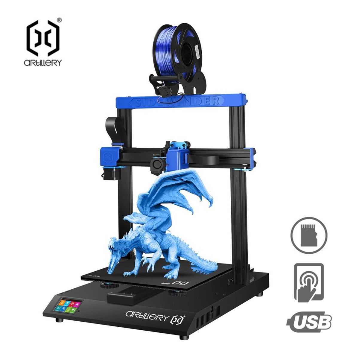 ARTILLERY - Impresora 3D Artillery Sidewinder X2 de filamento Pantalla Tactil