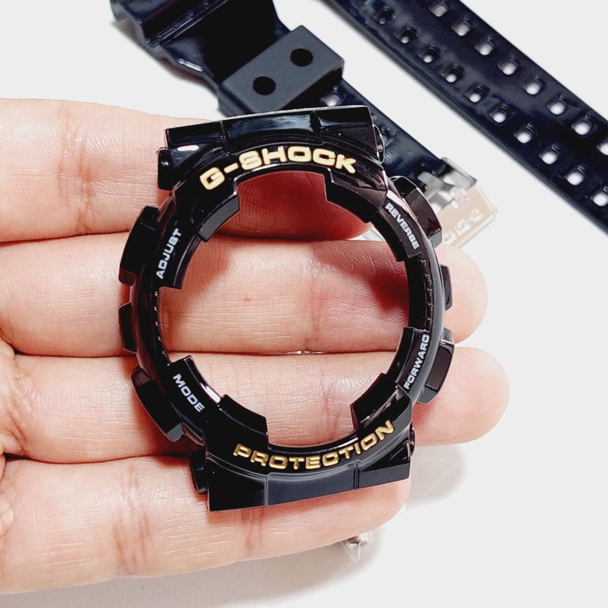 GENERICO - Correa Repuesto + Bisel para CASIO G-SHOCK GA100 / 110 / 120 - Negro B