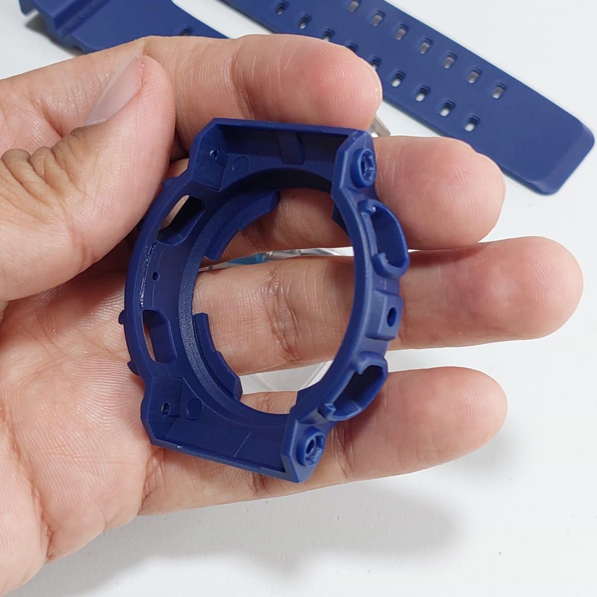 GENERICO - Correa Repuesto + Bisel para CASIO G-SHOCK GA100 / 110 / 120 - AZUL