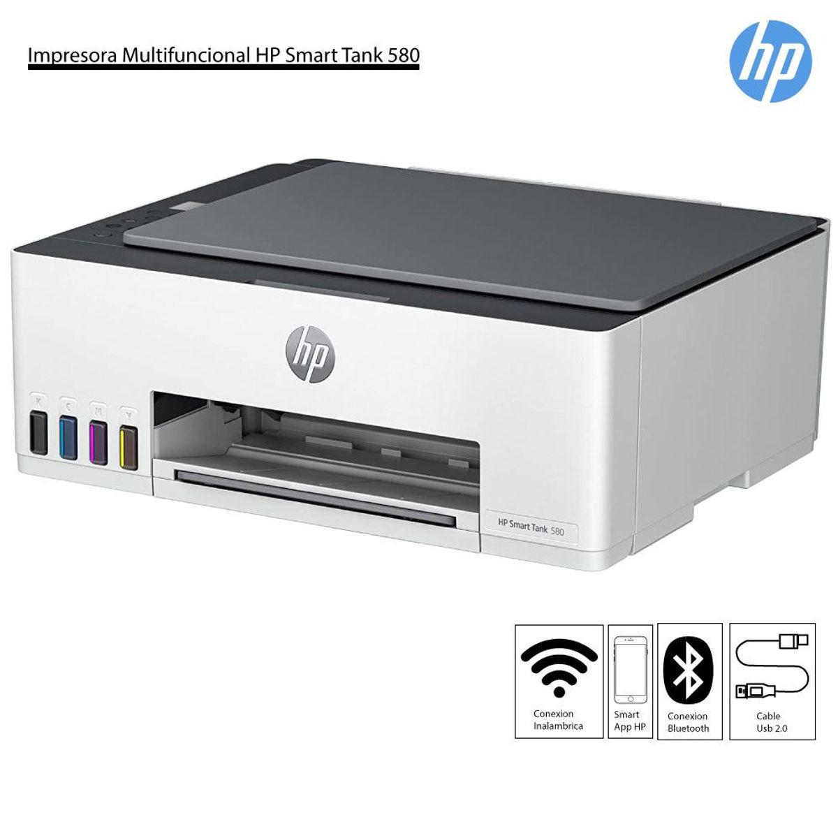 HP - Impresora Multifuncional HP Smart Tank 580