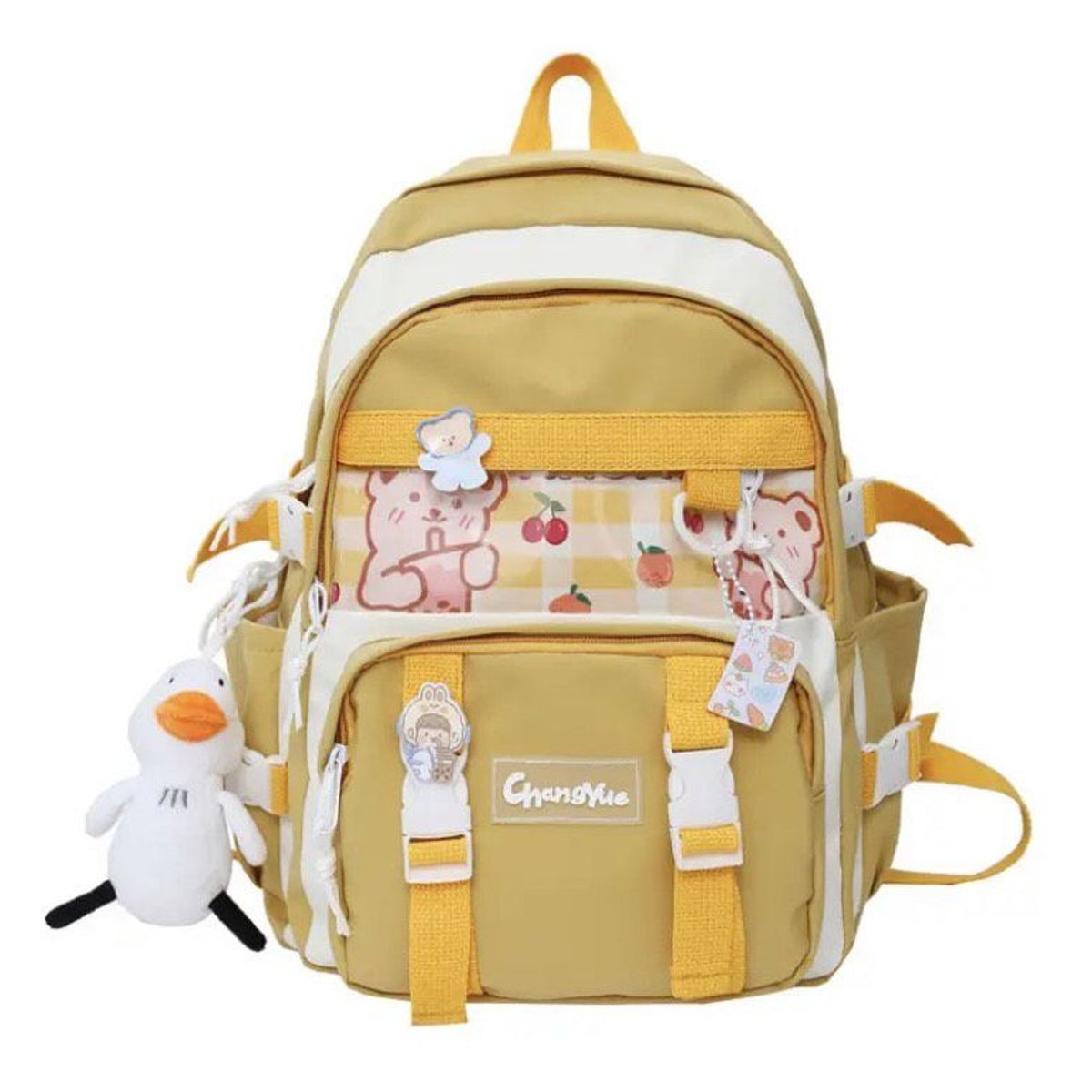 GENERICO - Mochila Kawaii Coreana con accesorios impermeable