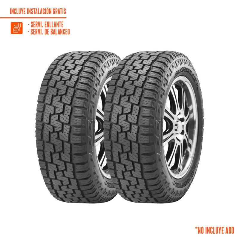 PIRELLI - Pack de 2 Llantas 245/70R17 PIRELLI SCORPION ALL TERRAIN PLUS 110T