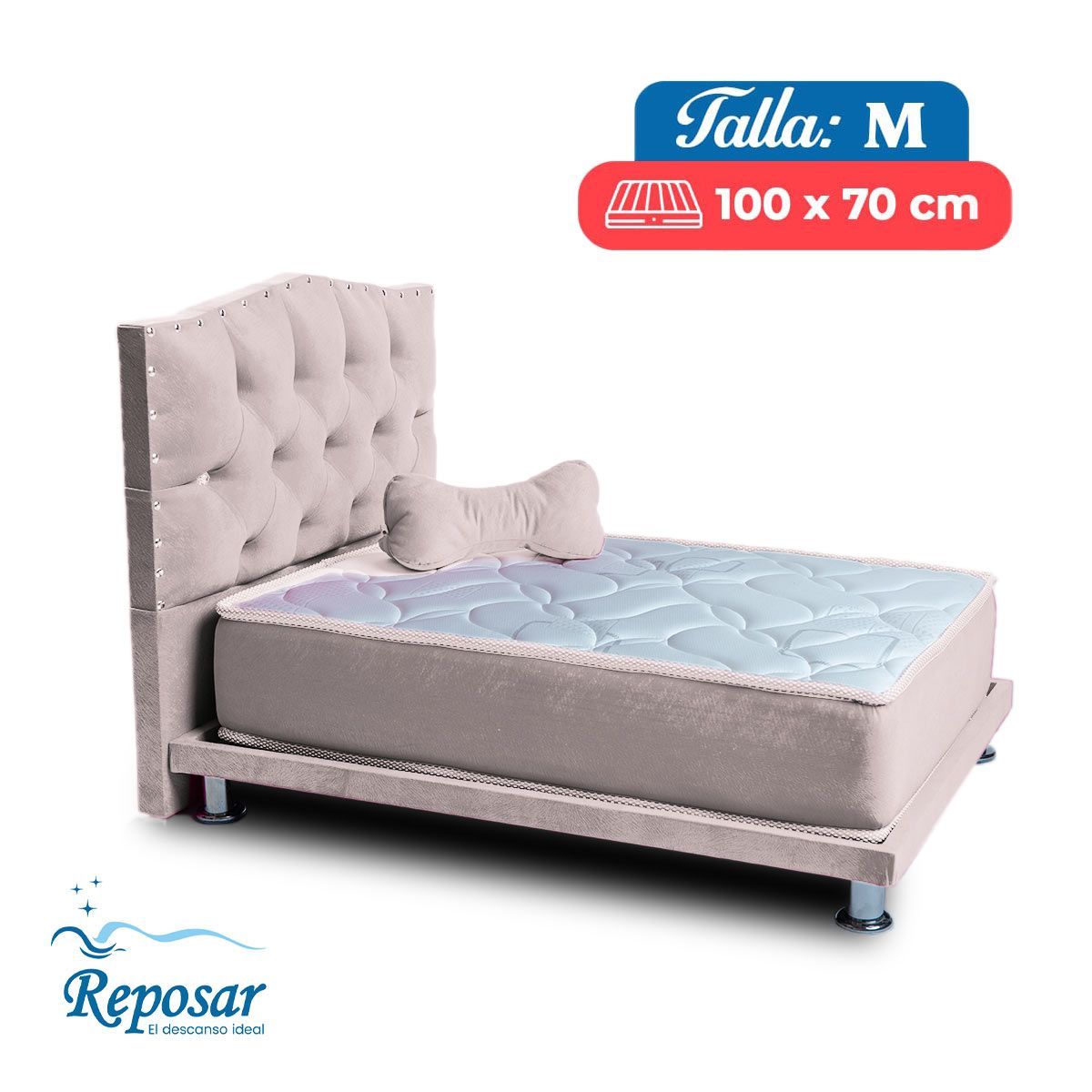 REPOSAR EL DESCANSO IDEAL - Cama Mascota PREMIUM trio M color Beige My Pet