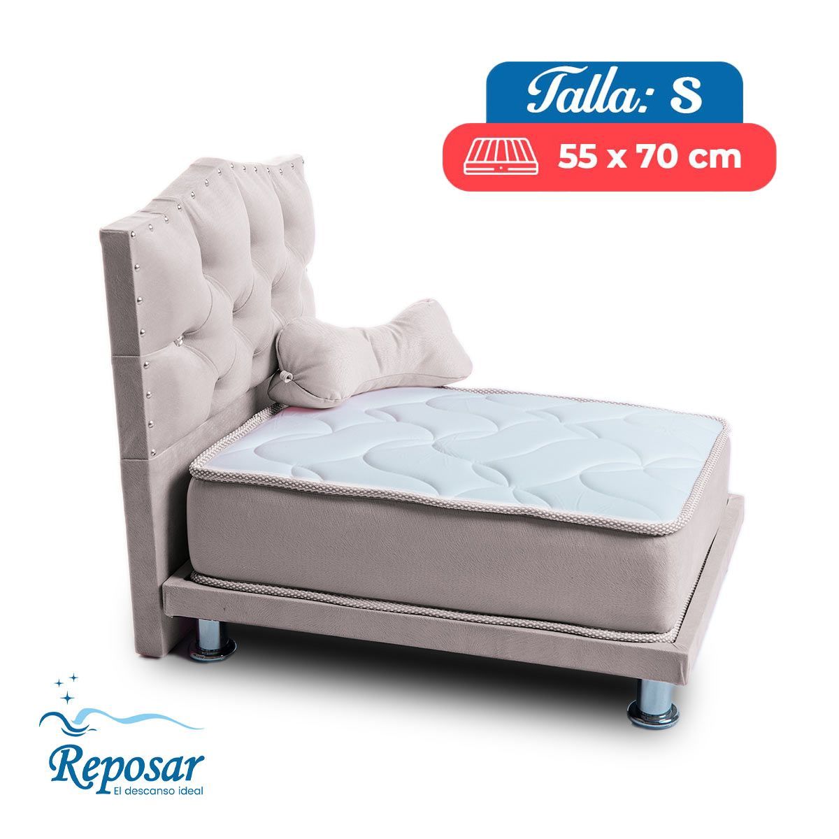 REPOSAR EL DESCANSO IDEAL - Cama Mascota PREMIUM trio S color Beige My Pet