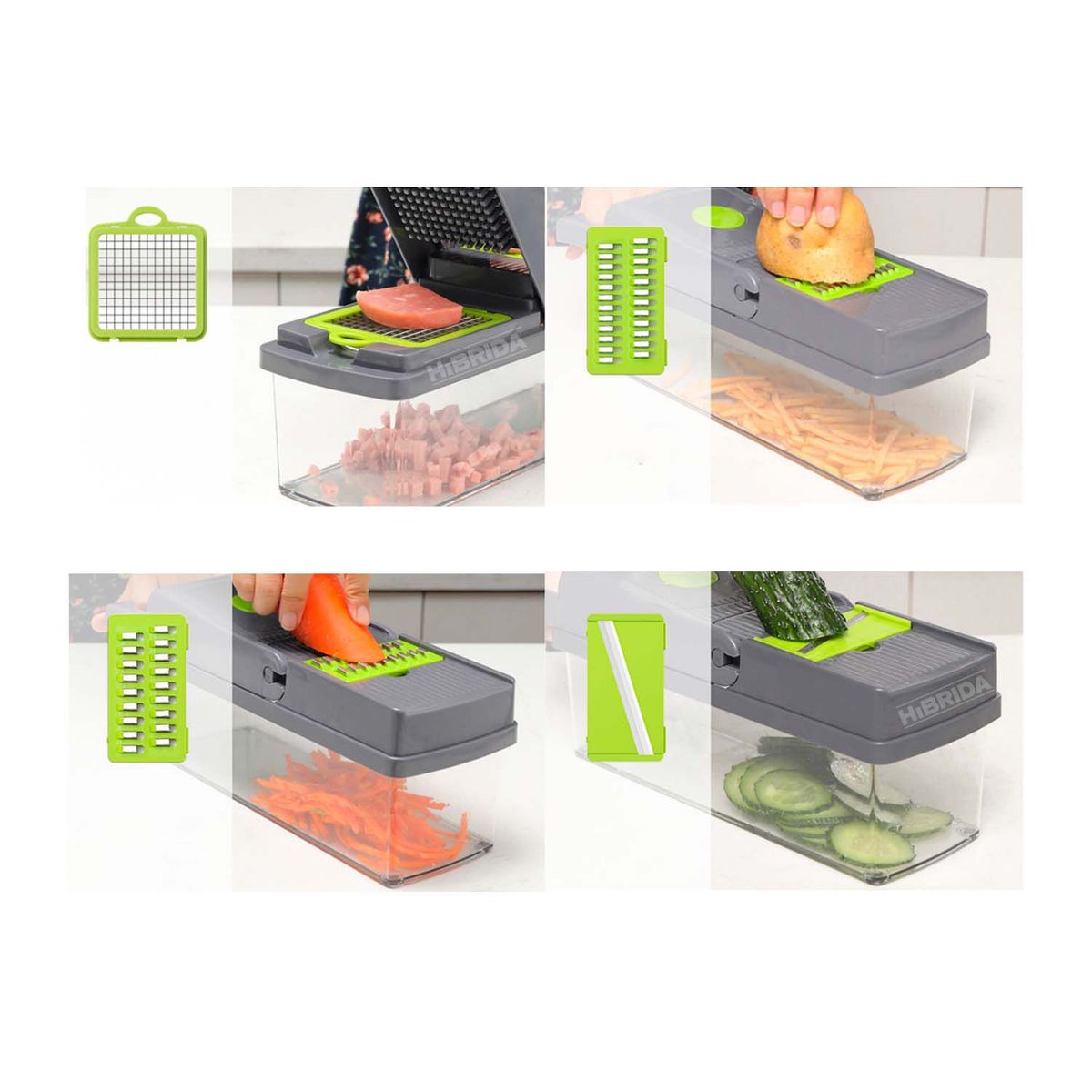 GENERICO - PICADOR DE VERDURAS ALIMENTOS FRUTAS MULTIFUNCIONAL RALLADOR CORTADOR