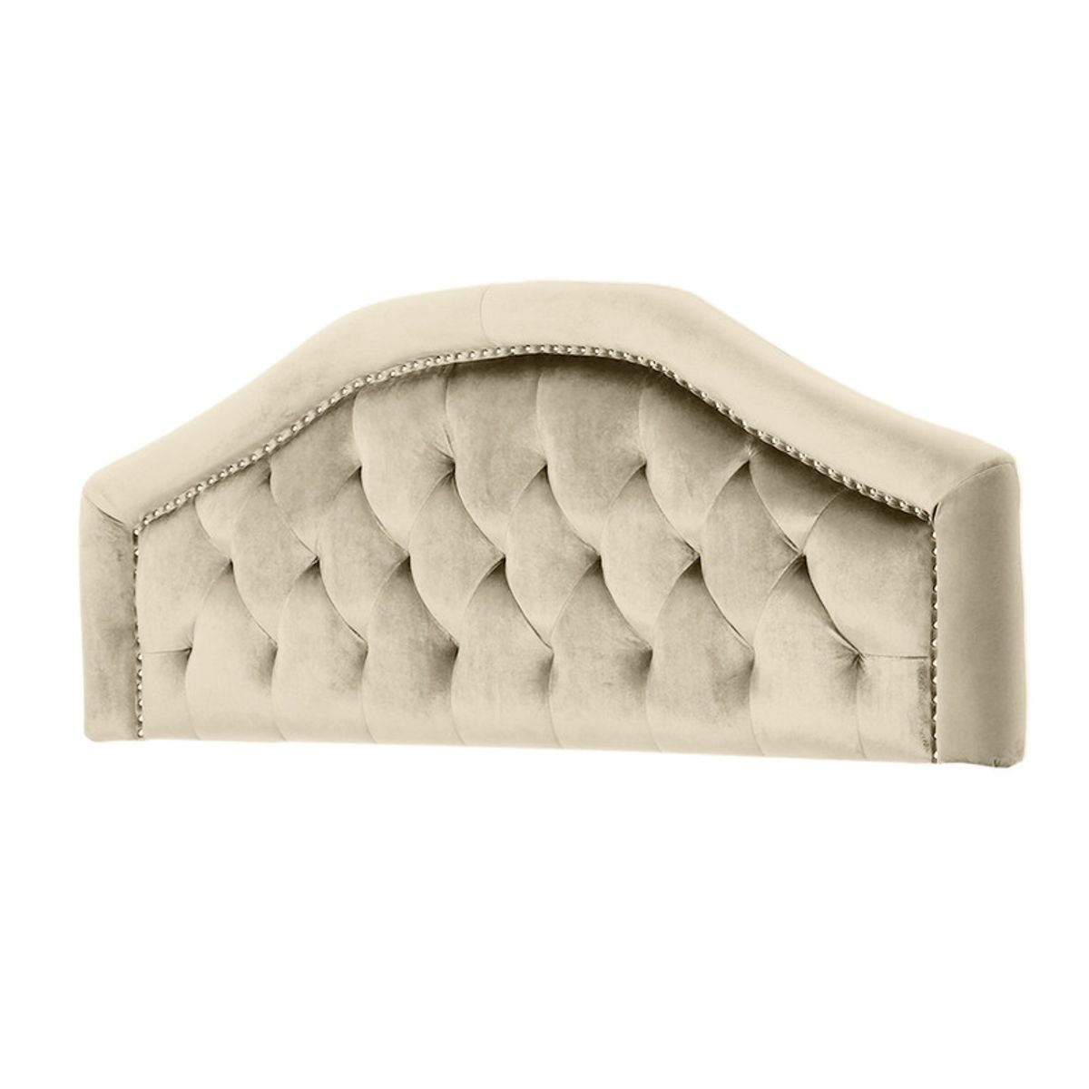 MAVISAC - Cabecera Reina Mavisac Plaza King Color Marfil - Ultra Cuero