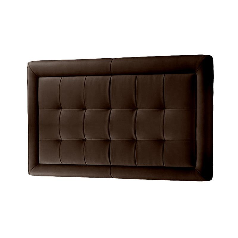 MAVISAC - Cabecera Square Mavisac Plaza Queen Color Chocolate - Ultracuero