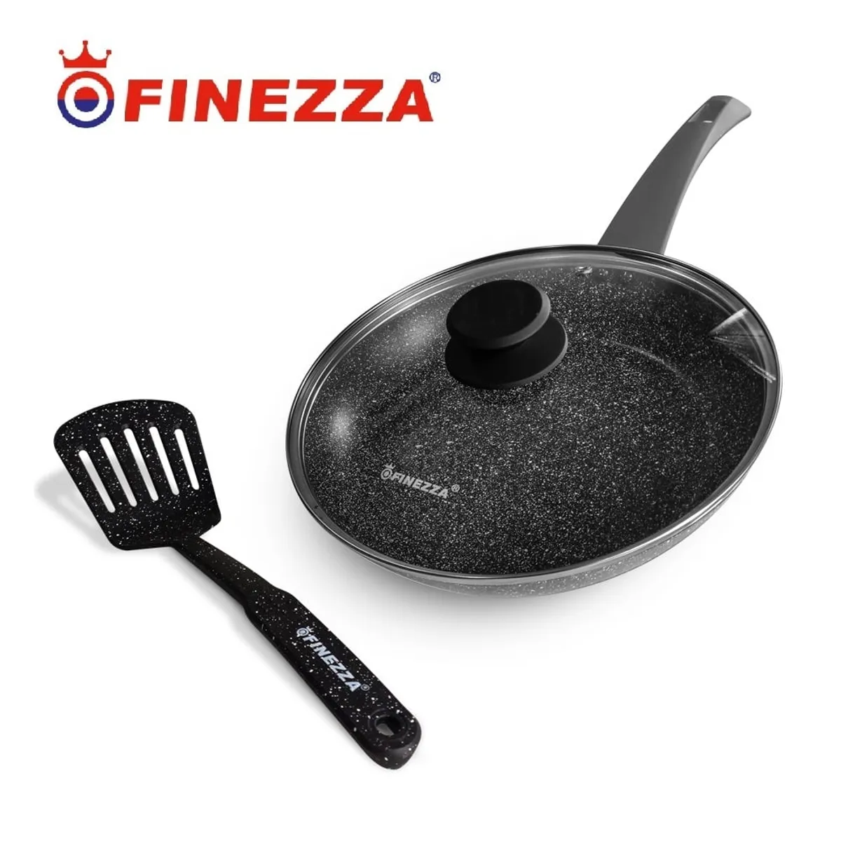 FINEZZA - Sarten Roca Volcánica 22 cm connTapa FINEZZA