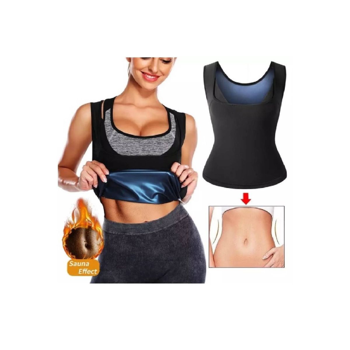 GENERICO - Chaleco Térmico Reductor Sweat Shaper Mujer