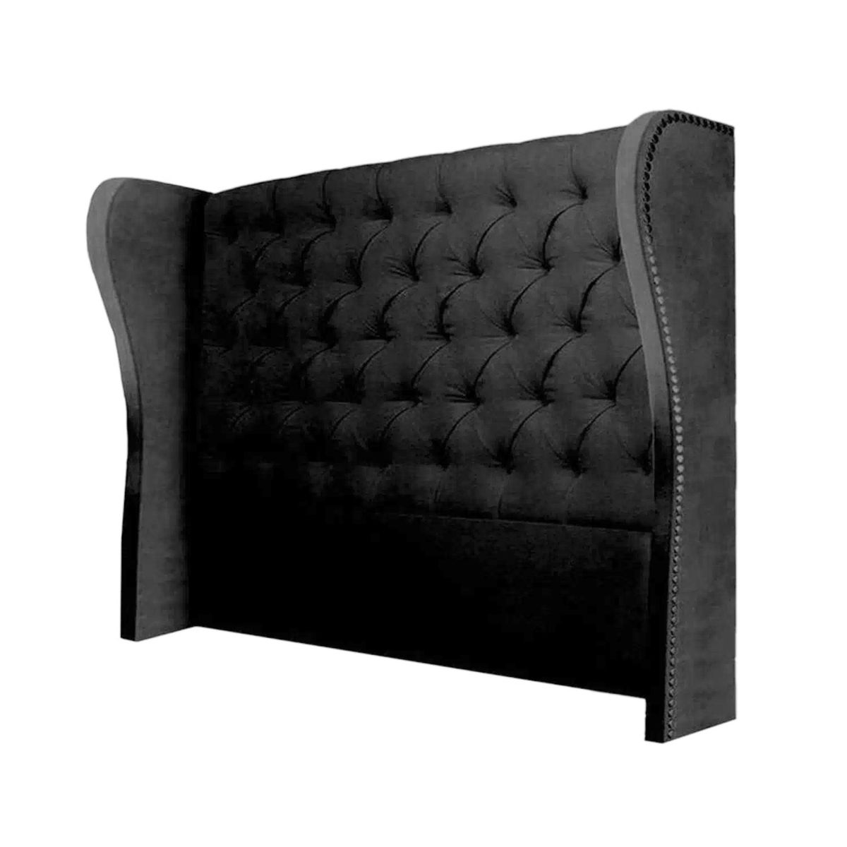 MAVISAC - Cabecera Safiro Mavisac Plaza King Color Negro - Ultracuero