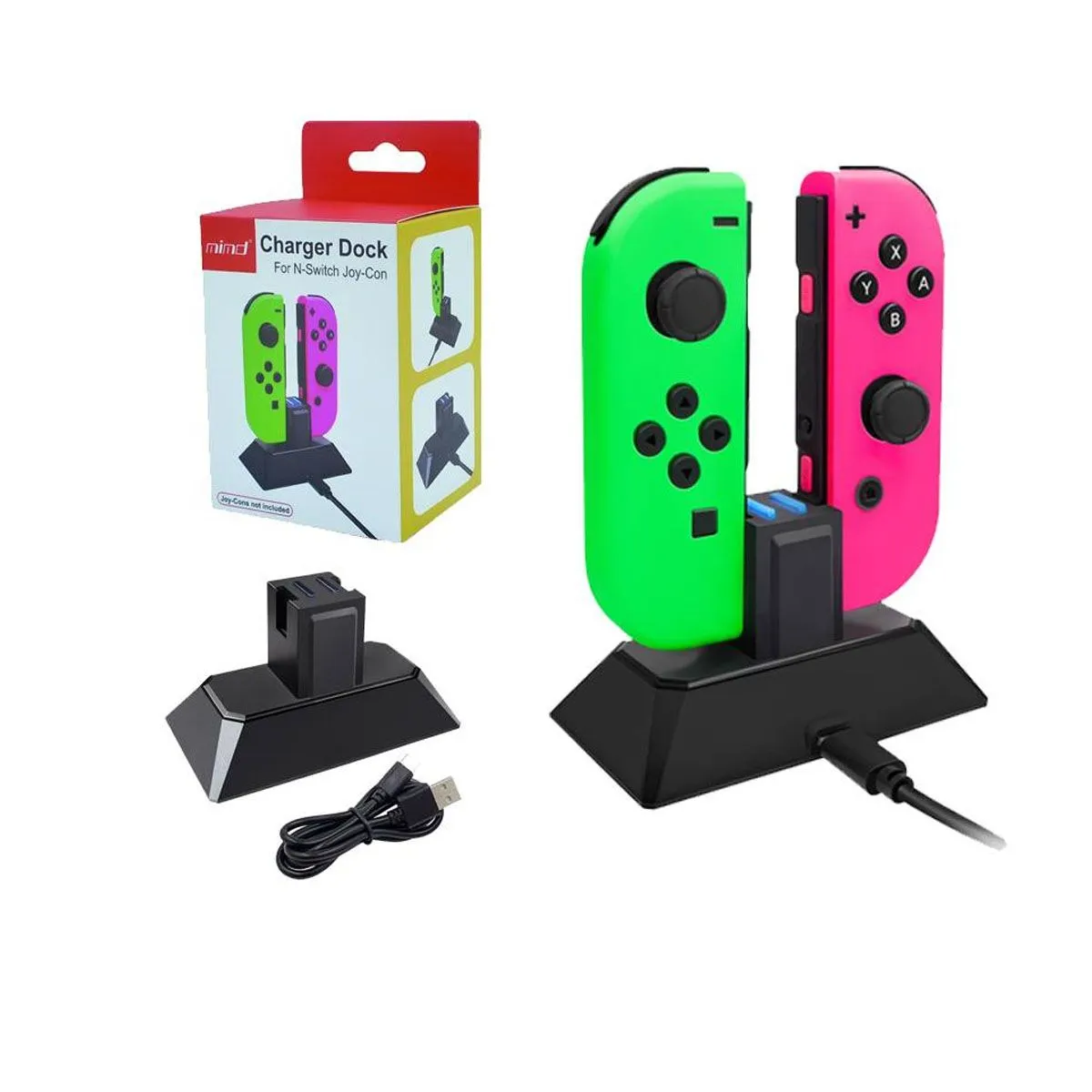 SEISA - Estación de Carga para Nintendo Switch con carga USB Tipo C.