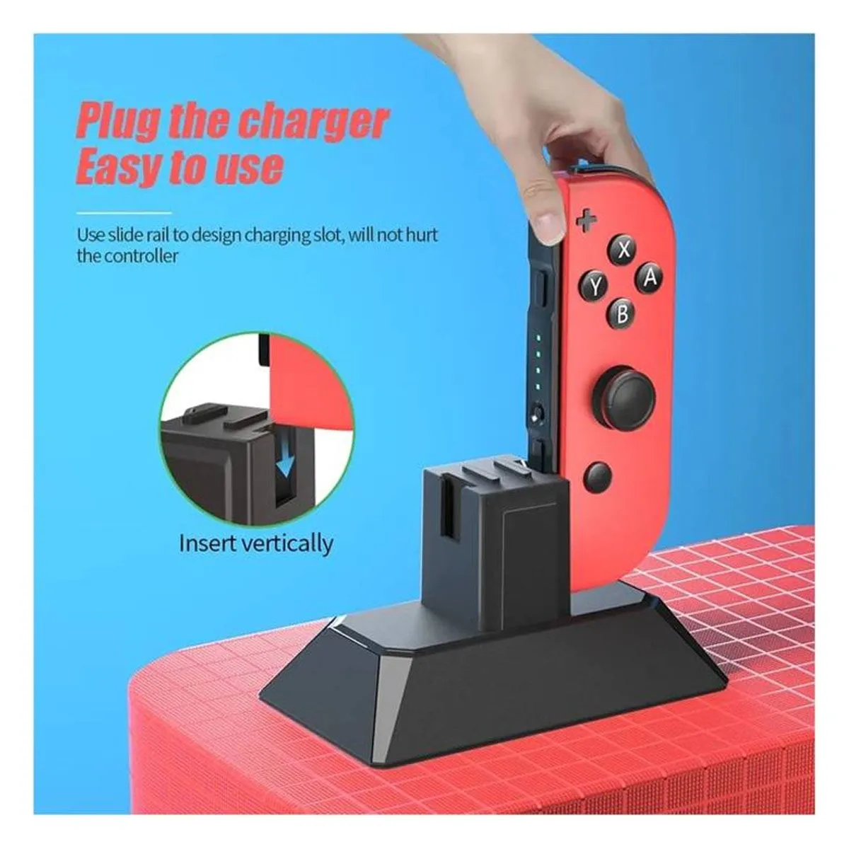 SEISA - Estación de Carga para Nintendo Switch con carga USB Tipo C.