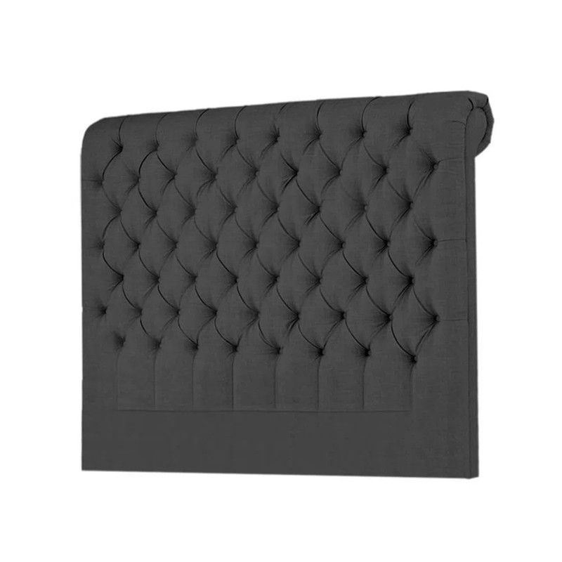MAVISAC - Cabecera Linen Mavisac Plaza King Color Gris - Ultracuero