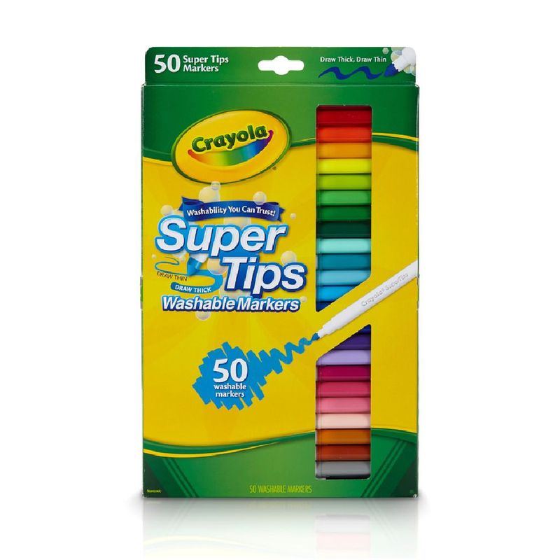 CRAYOLA - Marcadores Lavables Crayola Super Tips X 50