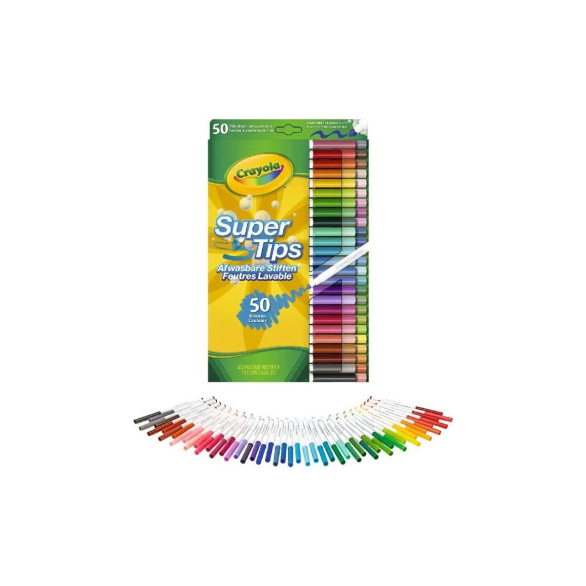 CRAYOLA - Marcadores Lavables Crayola Super Tips X 50