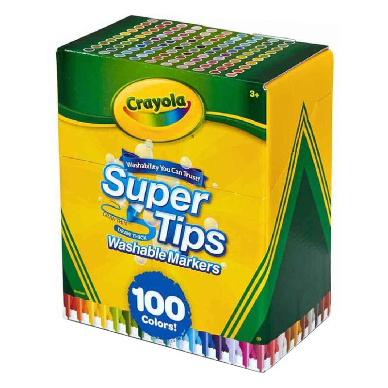 CRAYOLA - Marcadores Lavables Crayola Super Tips X 100