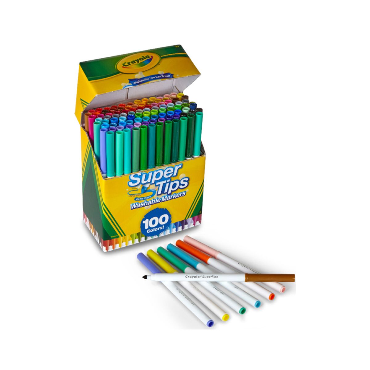 CRAYOLA - Marcadores Lavables Crayola Super Tips X 100