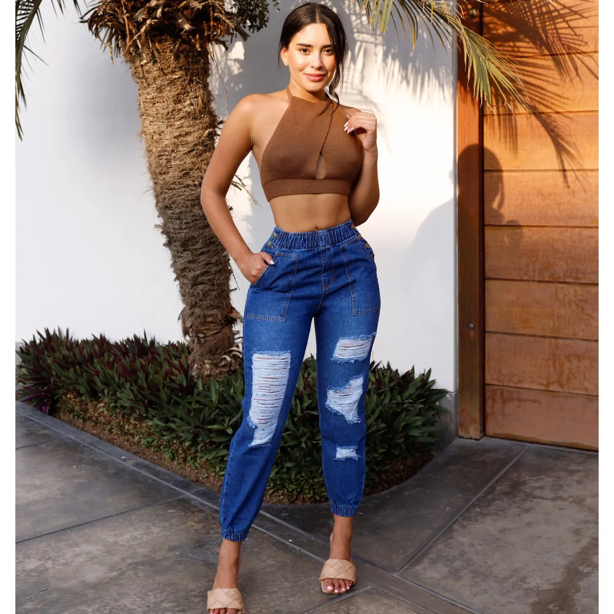 BENCUS JEANS - Pantalón Jogger Jeans Mujer Sky