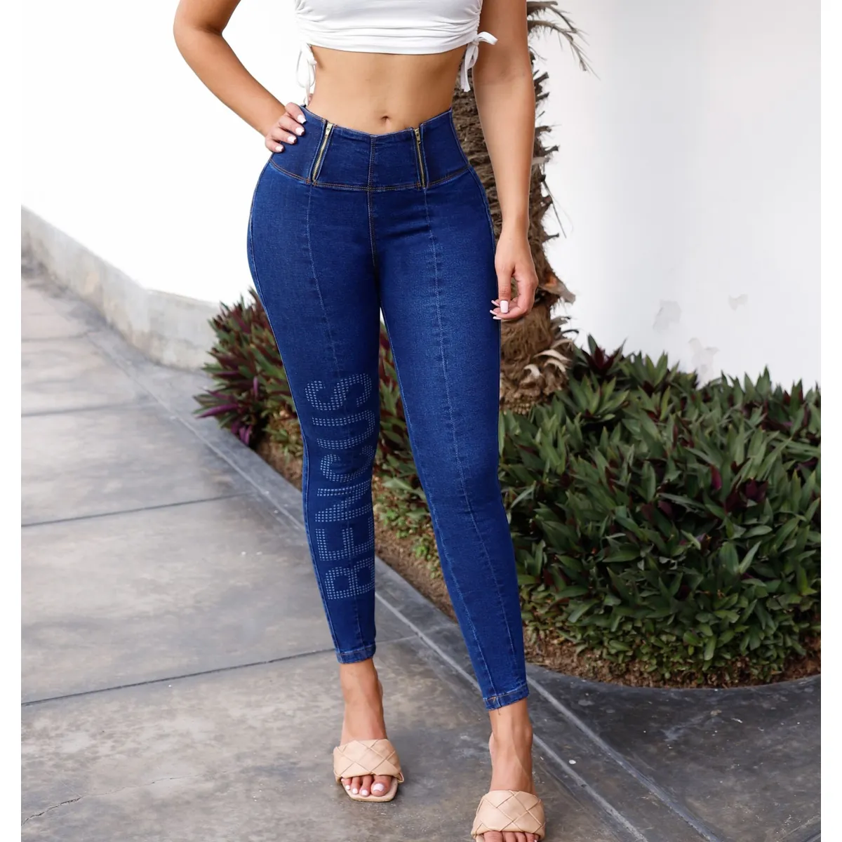 BENCUS JEANS - Pantalon Jeans Push Up Mujer Retro
