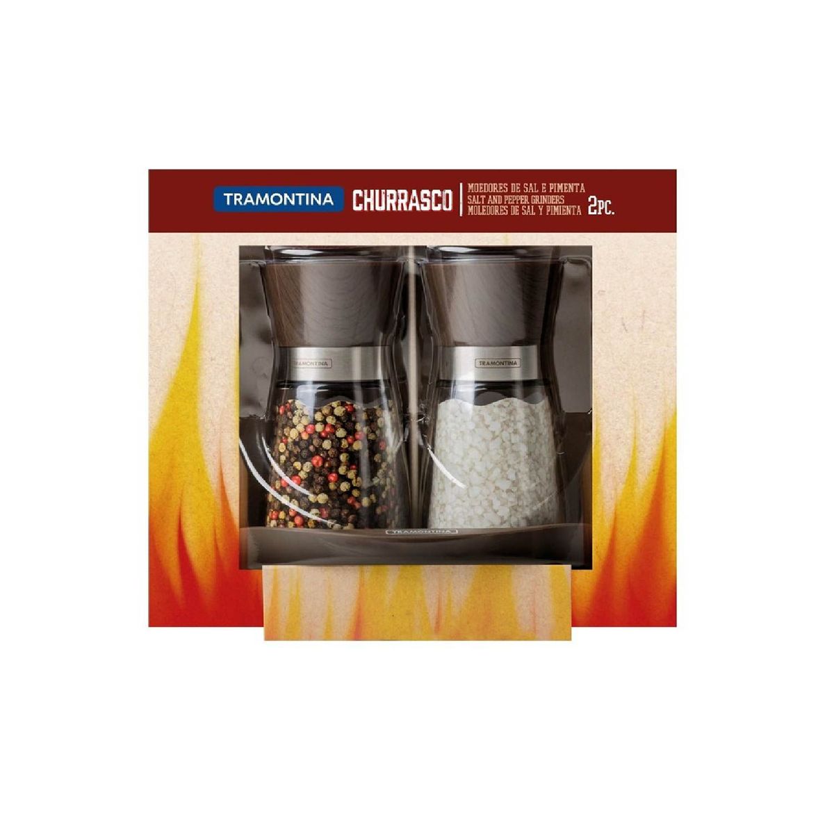 TRAMONTINA - Juego de Molinillos de Sal y Pimienta TRAMONTINA