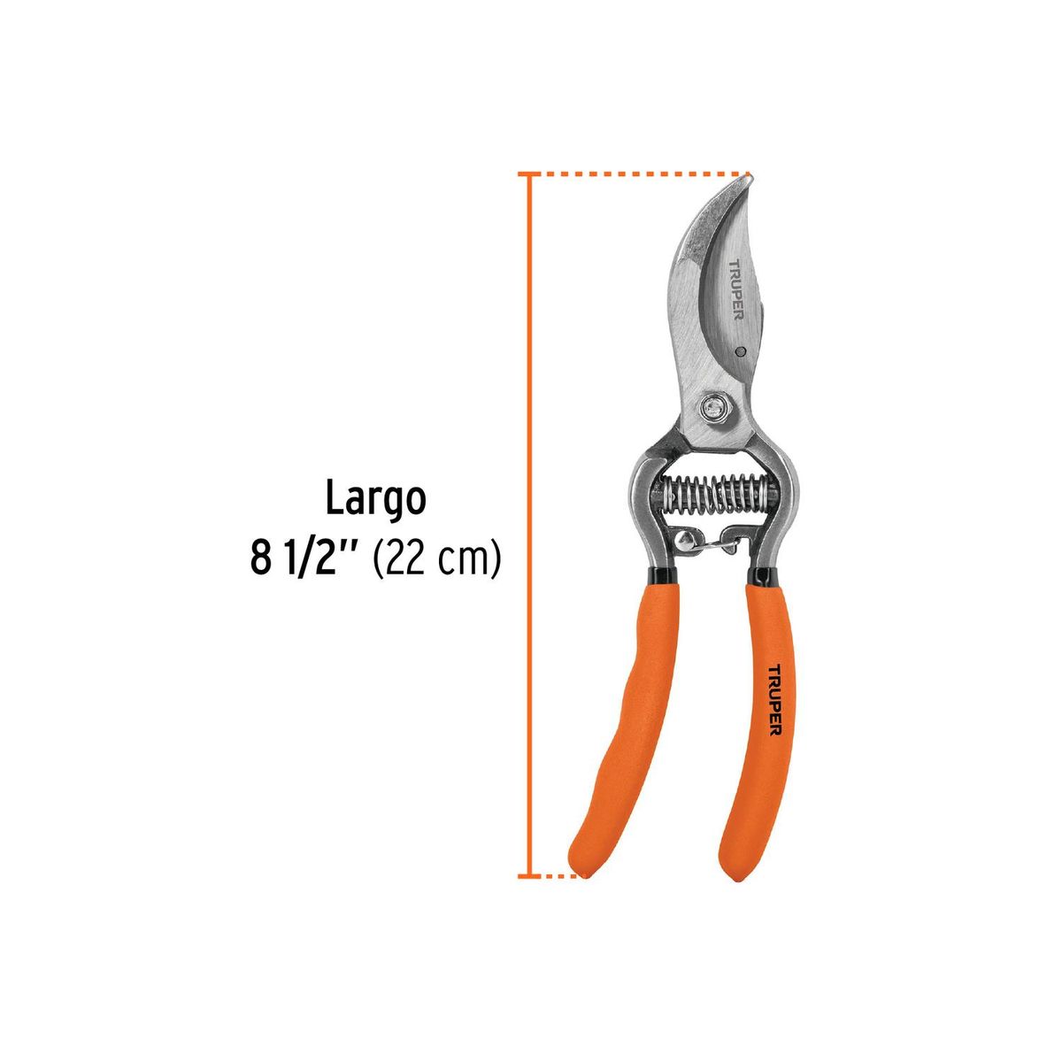 TRUPER - Tijera para poda 8 forjada cuchilla de paso Truper