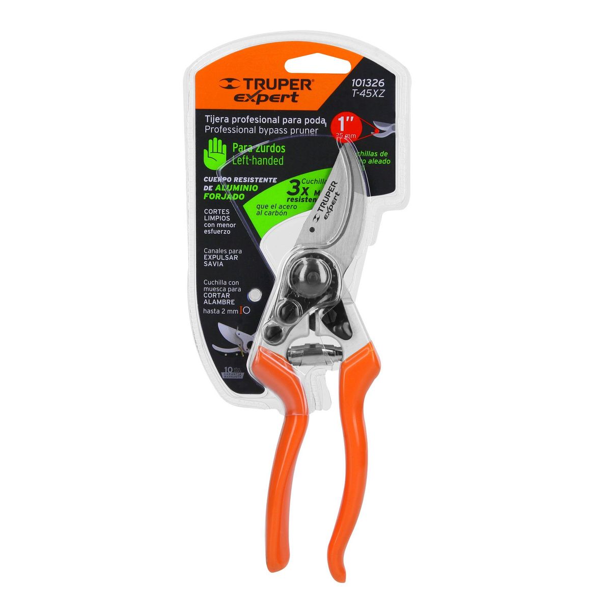 TRUPER - Tijera profesional para poda 8 para zurdos Truper