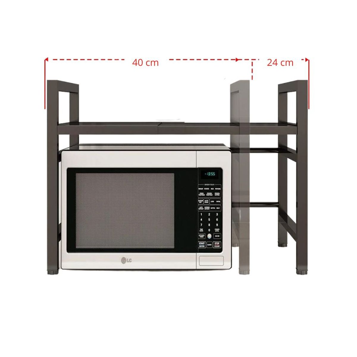 INSPIRA - Estante Extensible de Microondas Soporte Organizador de Cocina
