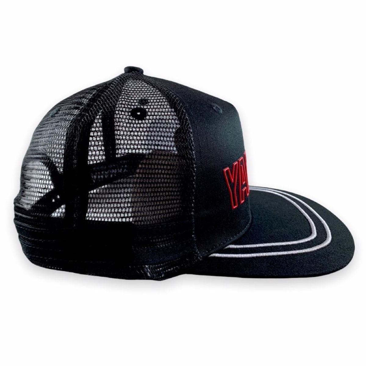 GENERICO - Gorra Yamaha Original Snapback con Malla Moto R6 R3 Grizzly Negro