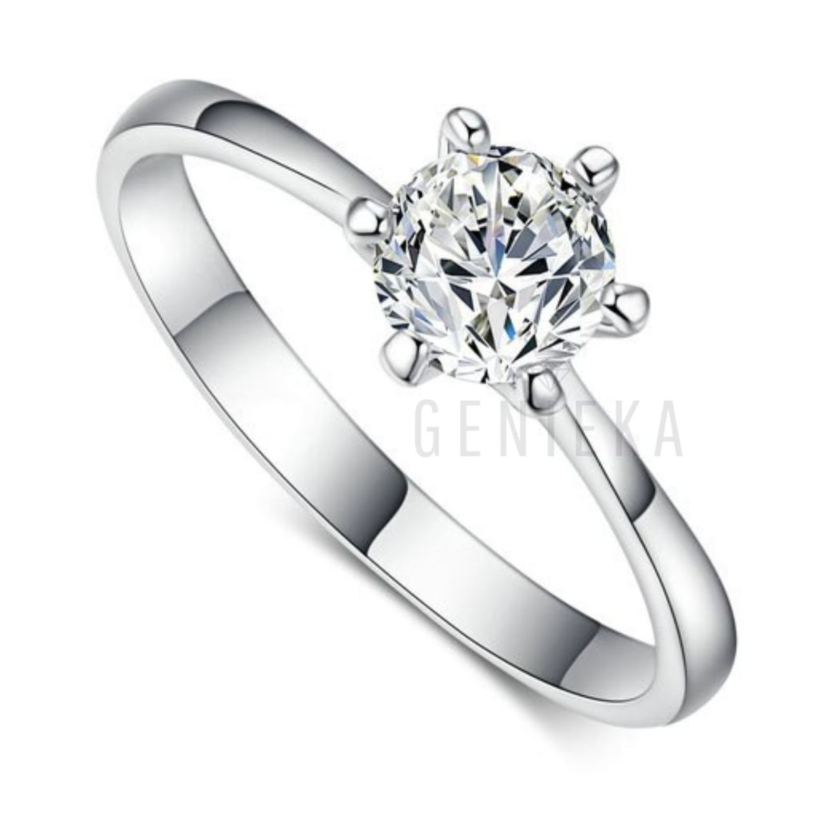 GENERICO - Anillo de Compromiso Eternal Passion bañado en Plata S925 - Genieka